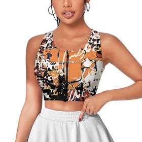 AILLOSA Activewear 3D Baskılı Desen YH-687 Askılı Kadın Atlet