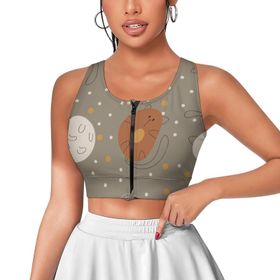 AILLOSA Activewear 3D Baskılı Desen YH-688 Askılı Kadın Atlet