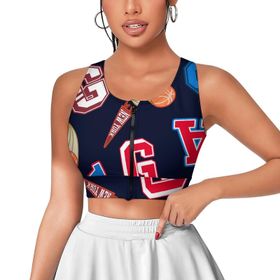 AILLOSA Activewear 3D Baskılı Desen YH-693 Askılı Kadın Atlet