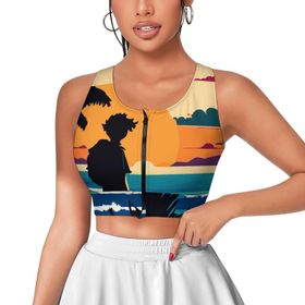 AILLOSA Activewear 3D Baskılı Desen YH-696 Askılı Kadın Atlet
