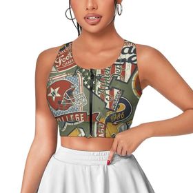 AILLOSA Activewear 3D Baskılı Desen YH-697 Askılı Kadın Atlet