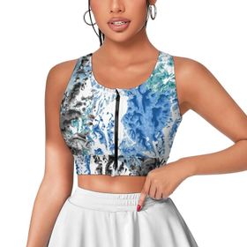 AILLOSA Activewear 3D Baskılı Desen YH-70 Askılı Kadın Atlet