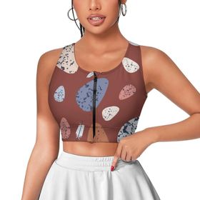 AILLOSA Activewear 3D Baskılı Desen YH-703 Askılı Kadın Atlet