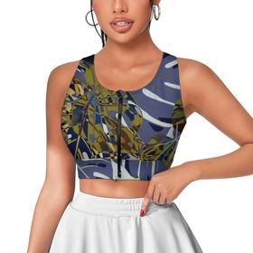 AILLOSA Activewear 3D Baskılı Desen YH-71 Askılı Kadın Atlet