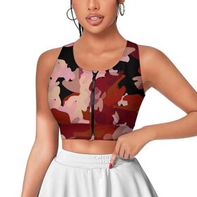 AILLOSA Activewear 3D Baskılı Desen YH-73 Askılı Kadın Atlet
