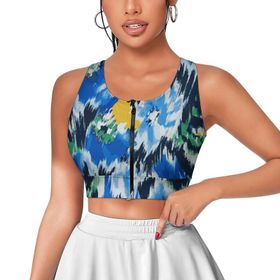 AILLOSA Activewear 3D Baskılı Desen YH-76 Askılı Kadın Atlet