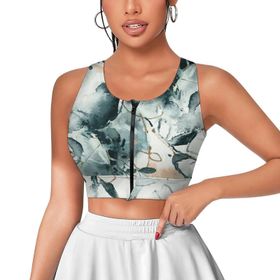 AILLOSA Activewear 3D Baskılı Desen YH-77 Askılı Kadın Atlet