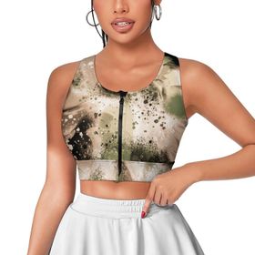 AILLOSA Activewear 3D Baskılı Desen YH-79 Askılı Kadın Atlet