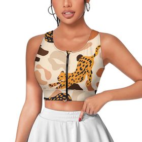 AILLOSA Activewear 3D Baskılı Desen YH-83 Askılı Kadın Atlet