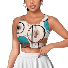 AILLOSA Activewear 3D Baskılı Desen YH-98 Askılı Kadın Atlet