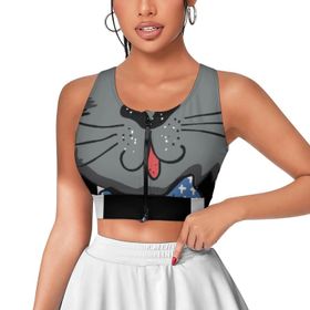 AILLOSA Activewear Tank-Top 3D Baskılı Desen Flag-05 Askılı Kadın Atlet