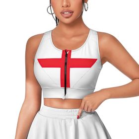 AILLOSA Activewear Tank-Top 3D Baskılı Desen Flag-109 Askılı Kadın Atlet