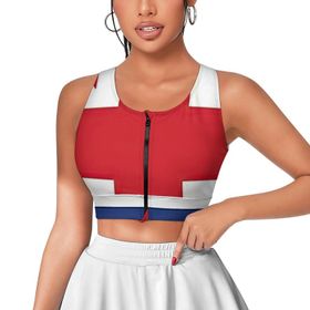 AILLOSA Activewear Tank-Top 3D Baskılı Desen Flag-114 Askılı Kadın Atlet