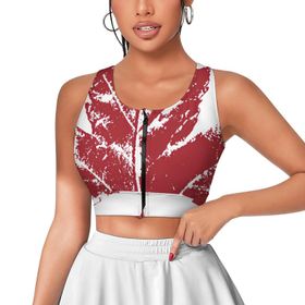 AILLOSA Activewear Tank Top 3D Baskılı Desen Flag-124 Askılı Kadın Atlet