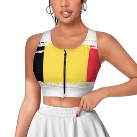 AILLOSA Activewear Tank Top 3D Baskılı Desen Flag-127 Askılı Kadın Atlet