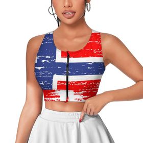 AILLOSA Activewear Tank Top 3D Baskılı Desen Flag-129 Askılı Kadın Atlet