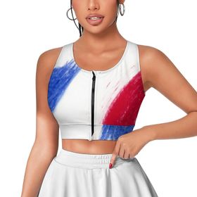 AILLOSA Activewear Tank Top 3D Baskılı Desen Flag-172 Askılı Kadın Atlet