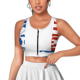 AILLOSA Activewear Tank Top 3D Baskılı Desen Flag-177 Askılı Kadın Atlet