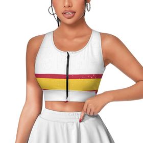 AILLOSA Activewear Tank Top 3D Baskılı Desen Flag-180 Askılı Kadın Atlet