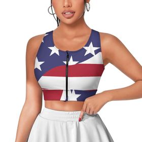 AILLOSA Activewear Tank Top 3D Baskılı Desen Flag-53 Askılı Kadın Atlet