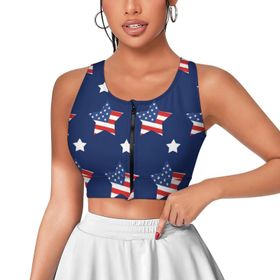 AILLOSA Activewear Tank Top 3D Baskılı Desen Flag-77 Askılı Kadın Atlet