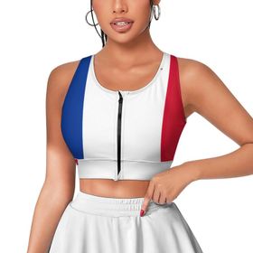 AILLOSA Activewear Tank Top 3D Baskılı Desen Flag-92 Askılı Kadın Atlet