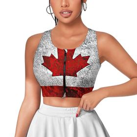 AILLOSA Activewear Tank Top 3D Baskılı Desen Flag-98 Askılı Kadın Atlet