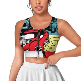 AILLOSA Activewear Tank Top 3D Baskılı Desen TH-132 Askılı Kadın Atlet