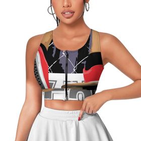AILLOSA Activewear Tank-Top 3D Baskılı Desen TH-166 Askılı Kadın Atlet
