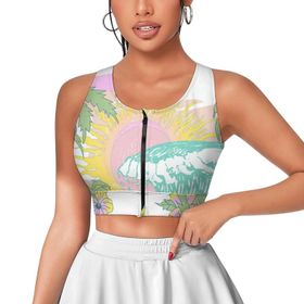 AILLOSA Activewear Tank Top 3D Baskılı Desen TH-406 Askılı Kadın Atlet