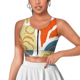 AILLOSA Activewear Tank Top 3D Baskılı Desen TH-411 Askılı Kadın Atlet