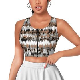AILLOSA Activewear Tank-Top 3D Baskılı Desen YH-513 Askılı Kadın Atlet