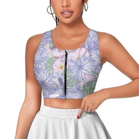 AILLOSA Activewear Tank Top 3D Baskılı Desen YH-615 Askılı Kadın Atlet