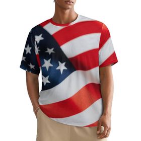 AILLOSA All Over FLAG-03 Kısa Kollu Baskılı Erkek T-shirt