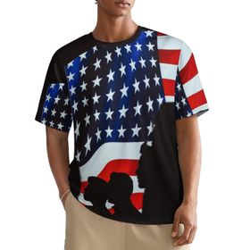 AILLOSA All Over FLAG-08 Kısa Kollu Baskılı Erkek T-shirt