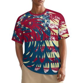 AILLOSA All Over FLAG-09 Kısa Kollu Baskılı Erkek T-shirt