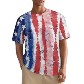AILLOSA All Over FLAG-110 Kısa Kollu Baskılı Erkek T-shirt
