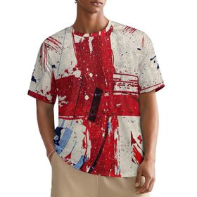 AILLOSA All Over FLAG-112 Kısa Kollu Baskılı Erkek T-shirt