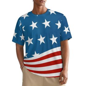 AILLOSA All Over FLAG-118 Kısa Kollu Baskılı Erkek T-shirt