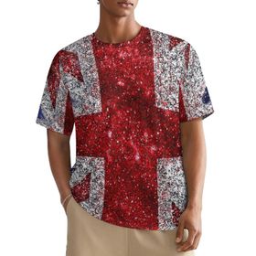 AILLOSA All Over FLAG-122 Kısa Kollu Baskılı Erkek T-shirt