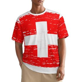 AILLOSA All Over FLAG-130 Kısa Kollu Baskılı Erkek T-shirt