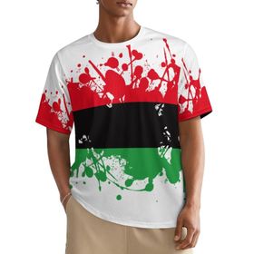 AILLOSA All Over FLAG-147 Kısa Kollu Baskılı Erkek T-shirt