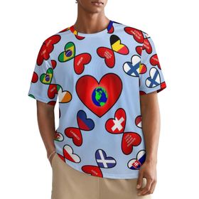 AILLOSA All Over FLAG-16 Kısa Kollu Baskılı Erkek T-shirt