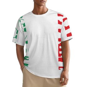 AILLOSA All Over FLAG-169 Kısa Kollu Baskılı Erkek T-shirt