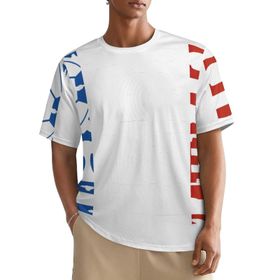 AILLOSA All Over FLAG-177 Kısa Kollu Baskılı Erkek T-shirt