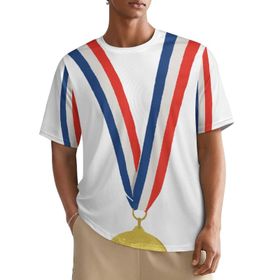 AILLOSA All Over FLAG-198 Kısa Kollu Baskılı Erkek T-shirt