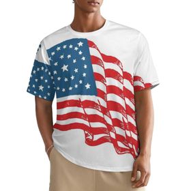 AILLOSA All Over FLAG-22 Kısa Kollu Baskılı Erkek T-shirt