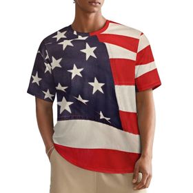 AILLOSA All Over FLAG-30 Kısa Kollu Baskılı Erkek T-shirt