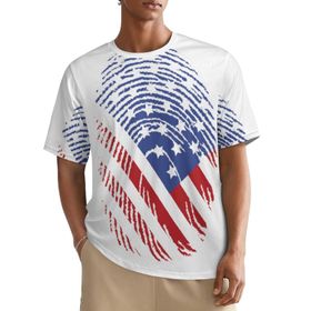 AILLOSA All Over FLAG-34 Kısa Kollu Baskılı Erkek T-shirt