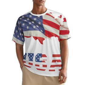 AILLOSA All Over FLAG-37 Kısa Kollu Baskılı Erkek T-shirt